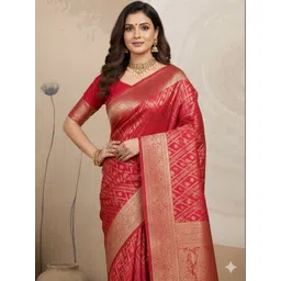 NIWAA Woven Design Zari Silk Blend Saree-picture-15
