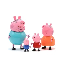 NIYAMAT 4 Pcs Peppa Pig Family Animal Figure Set | Includes Peppa, George, Mummy Pig and Daddy Pig Figures | Fun Peppa Pig Toys for Kids- Colors May Vary (Set of 4)-picture-36
