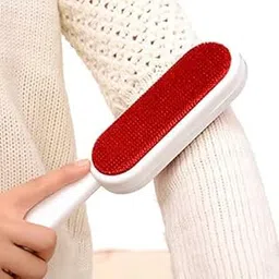 NIYANETAIL Double-Sided Reusable Lint Remover Brush | Portable Pet Hair Remover for Clothes, Furniture, Car & Travel | Self-Cleaning Fabric Brush for Dust, Lint & Fuzz Removal (White)-picture-26