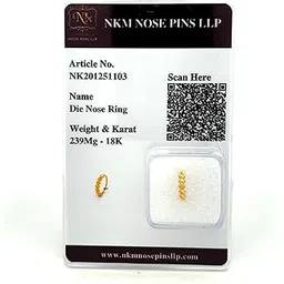 nkm Nosepins LLP 18k Gold Die Nose Ring for Women | Perfect for Gifts-picture-30