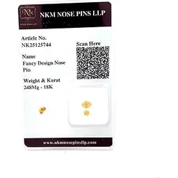 nkm Nosepins LLP 18K Gold Fancy Nosepin | Stylish Designer Jewellery for Women-picture-12