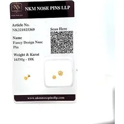 nkm Nosepins LLP 18K Yellow Gold Fancy Nosepin for Women | Premium Craftsmanship | BIS Certified-picture-31