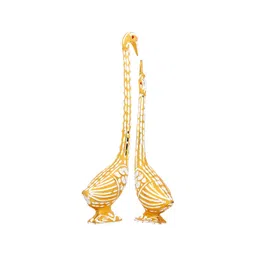 NM Gold-Toned 2 Pieces Kissing Duck Aluminium Showpieces image 2