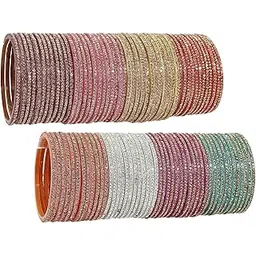 nmii Glass with Plain and Simple Design Glossy Finished Fancy Bangle Set For Women and Girls | Glass Bangles | Stylish Women's Bangles-picture-50