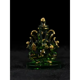 NMII Lime Green & Gold toned Glass Religious Idol Showpiece-picture-12