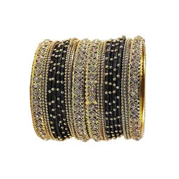 NMII Set Of 20 Gold Plated Zircon Studded & Ballchain Bangles-picture-39