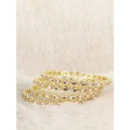 NMII Set Of 4 Kundan Studded Bangles-picture-28