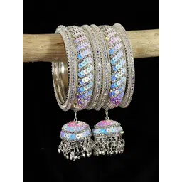 NMII Set Of 6 Silver-Plated Zircon Bangle-picture-22