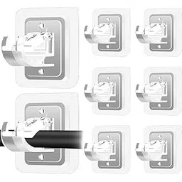 No Drill Curtain Rod Brackets No Drilling Self Adhesive Curtain Rod Holder Hooks Nail Free Adjustable Curtain Rod Hooks Curtain Hangers for Bathroom Kitchen Home Bathroom and Hotel-picture-22