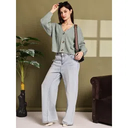 NoBarr Women Solid V-Neck Cardigan-picture-21