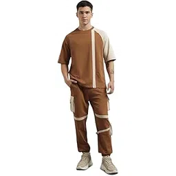 NOBERO Cotton Blend Oversized Casual Round Neck Co-Ord Set For Men Casual Sleepwear & Loungewear Set & Night Suits Set For Men-picture-52