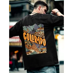 NOBERO Graphic Printed Round Neck Cotton Oversized T-shirt-picture-39