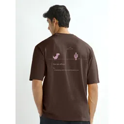 NOBERO Men Graphic Printed Oversized Cotton T-shirt-picture-25