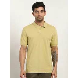 NOBERO Men Solid Polo Collar Cotton T-shirt-picture-36