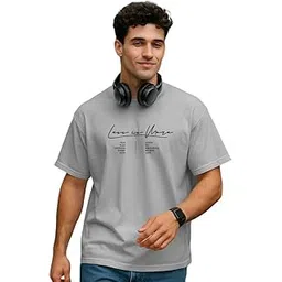 nobero Men's Cotton Oversized Fit Graphic Print T-Shirt-picture-14