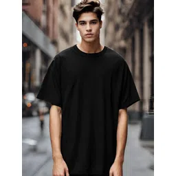 NOBERO Round Neck Short Sleeves Oversized Cotton T-shirt-picture-30