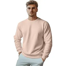 nobero Sweatshirts for Man Stylish | 280 GSM Rich Cotton Fleece Solid Regular Fit Full Sleeve Sweatshirt for Men | Stylish Casual Wear Winter Sweatshirt for Men-picture-10