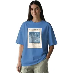 nobero Women's Graphic Print Oversized Fit T-Shirt-picture-10