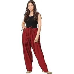 nobhob Woman's Plain Cotton Salwar Free Size || Plain Patiala || SEMI Patiala Pants || Solid Cotton-picture-25