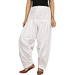nobhob Woman's Plain Cotton SEMI Patiala Salwar with Dupatta|| Free Size || Plain Patiala || SEMI Patiala Pants || Solid Cotton Patiala-picture-12