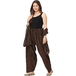 nobhob Women's Plain Salwar with Dupatta Set || Cotton Patiala (Pants) for Women's Cotton Salwar (Free Size)-picture-14