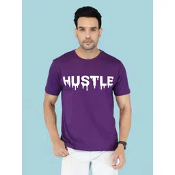 NOBLE HUSTLE Men Typography Printed Round Neck Cotton T-shirt-picture-21