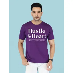 NOBLE HUSTLE Typography Printed Pure Cotton T-shirt-picture-16