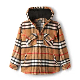 Noddy Full Sleeves Checked Hooded Jacket - Khaki-picture-27