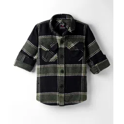 Noddy Full Sleeves Checked Shirt - Green-picture-18