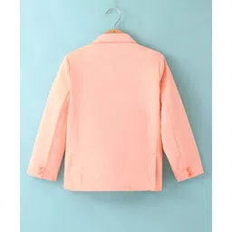 Noddy Full Sleeves Metal Applique Detailed Solid Blazer - Peach image 2