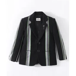 Noddy Full Sleeves Striped Blazer - Black-picture-26
