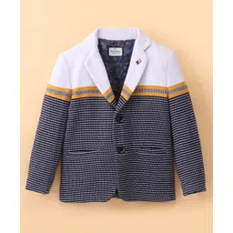 Noddy Full Sleeves Striped Blazer - Navy Blue-picture-25