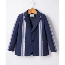 Noddy Full Sleeves Striped Blazer - Navy Blue-picture-28
