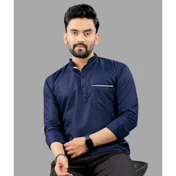 nofilter Men Solid Cotton Blend Straight Kurta-picture-20