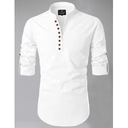 nofilter Men Solid Pure Cotton Straight Kurta-picture-16