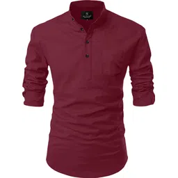 nofilter Men Solid Pure Cotton Straight Kurta-picture-10