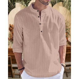 nofilter Men Solid Silk Blend Straight Kurta-picture-25