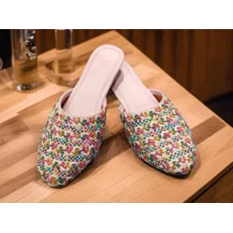 nofosho Handmade embroidered Rajasthani Slip On For Women-picture-30