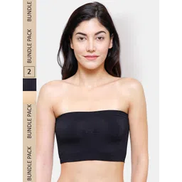 NOIRA Pack Of 2 Half Coverage Lightly Padded All Day Comfort Cotton Bandeau Bra-picture-12