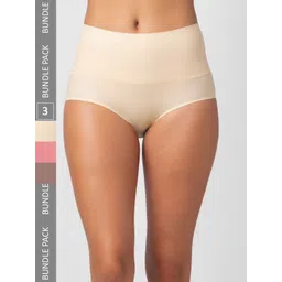 NOIRA Pack Of 3 Assorted High-Rise Tummy Tucker Hipster Briefs 873_SBrPi_NO-picture-15