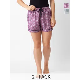 NOIRA Women 2 Printed Lounge Shorts-picture-32