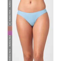 NOIRA Women Pack Of 3 Assorted Seamless Thong Briefs-picture-16