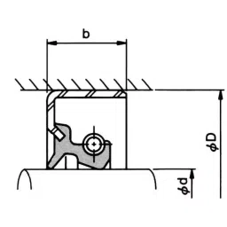 NOK φ75x110 mm TB2 Type Nitrile Rubber Oil Seal, TB2 75 110 13 image 2
