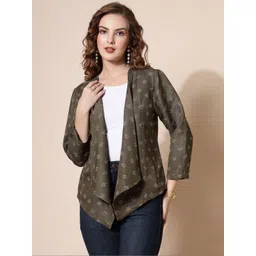 Nomad Lifestyle Women Geometric Open Front Jacket-picture-11