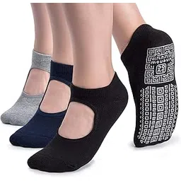 Non Slip Grip Yoga Socks for Women with Cushion for Pilates, Barre, Dance-picture-18