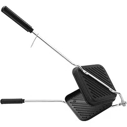 Non-Stick Non- Electric Aluminium 2 Slice Grill Sandwich Bread Toaster (Black, Pack of 1) (Grill Toaster)-picture-26