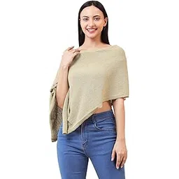 noquo Women's Knit Poncho Sweater | Cozy & Stylish Full Sleeve Top | Comfortable and Versatile Wear-picture-50