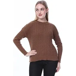 noquo Women’s Warm Winter Sweater- Stylish Pullover with Full Sleeves-Round Neck Regular Fit Jumper for Women- Casual & Office Wear Winter Top-picture-10
