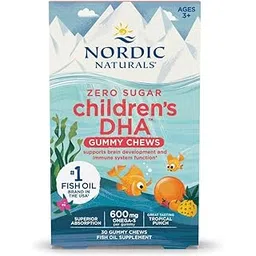 Nordic Naturals Zero Sugar Children's DHA Gummies | Fish oil for kids 600mg Omega 3 EPA & DHA for kids - Age 1-6 Yrs | Tropical Punch Fish oil - 30 gummy chew, 70 grams-picture-10