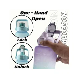 NOSCOMP Blue & Orange Single Plastic Solid Water Bottle-picture-22